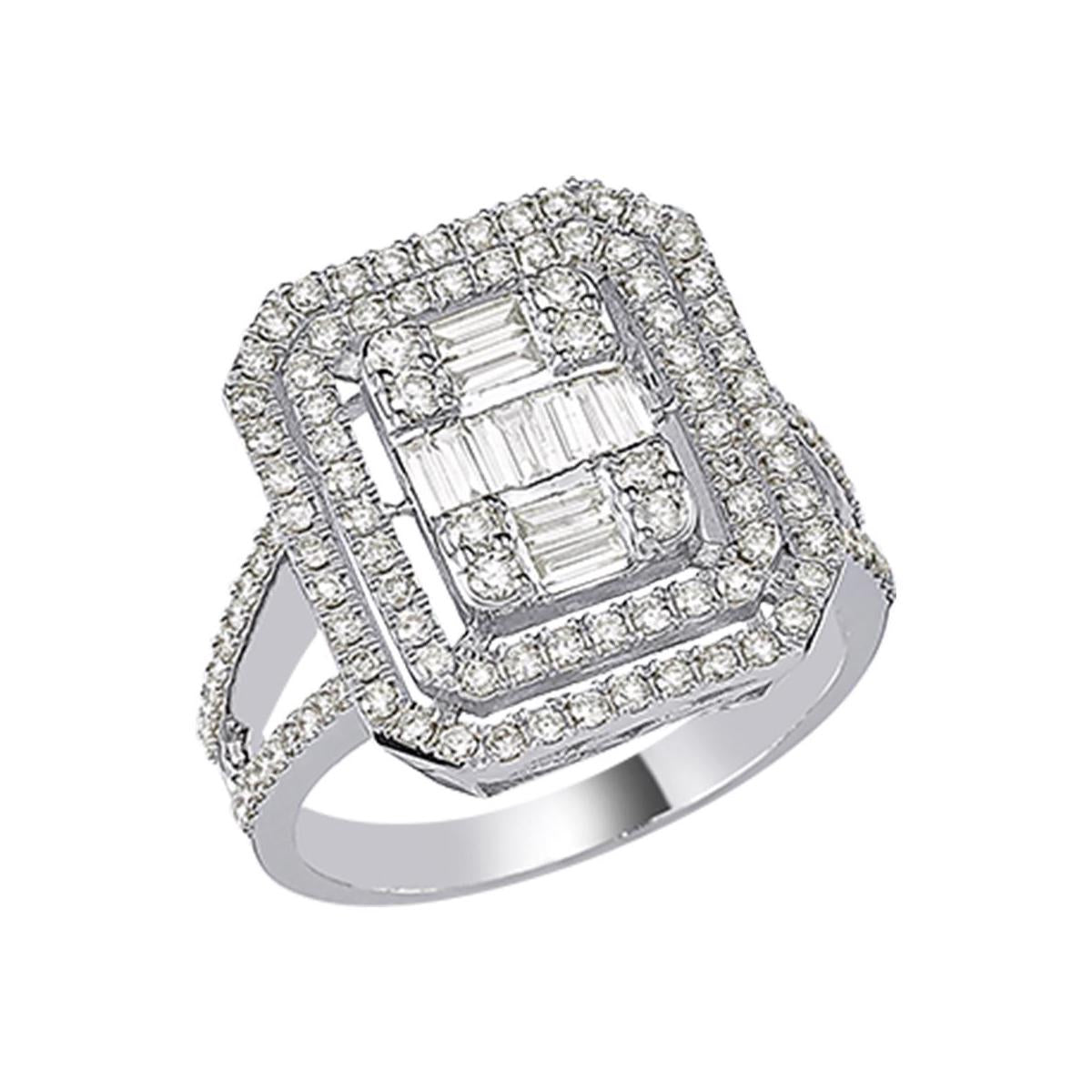0,76 Carat Baguette Diamond Ring