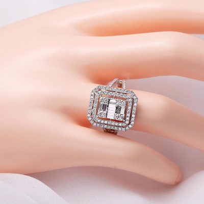 0,76 Karat Baguette Diamond Ring - 14K - 3.96g - EZ Gold