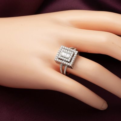 0,91 ct Baguette Diamond Ring - 14K - 5.16g - EZ Gold