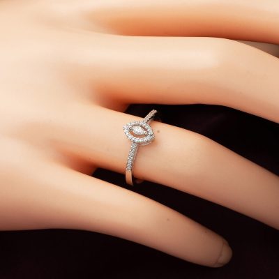 0,17 ct Göz Diamond Ring - 14K - 1.76g - EZ Gold