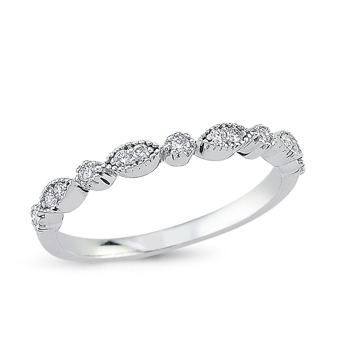 Zer 0,16 Carat Demi-Tour Diamant Bague