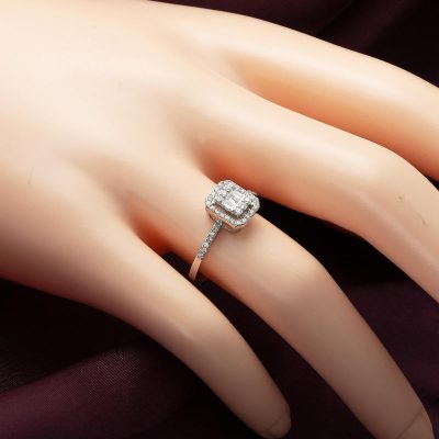 0,28 Karat Baguette Diamond Ring - 14K - 1.74g - EZ Gold