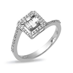 0,36 Carat Aşk Baguette Diamond Ring