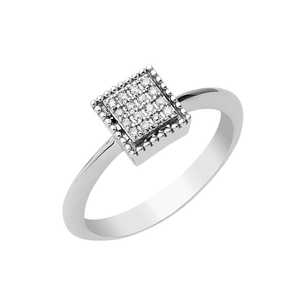 Zer 0,08 Carat Diamond Gold Ring