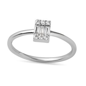 0,20 Carat Baguette Diamant Bague