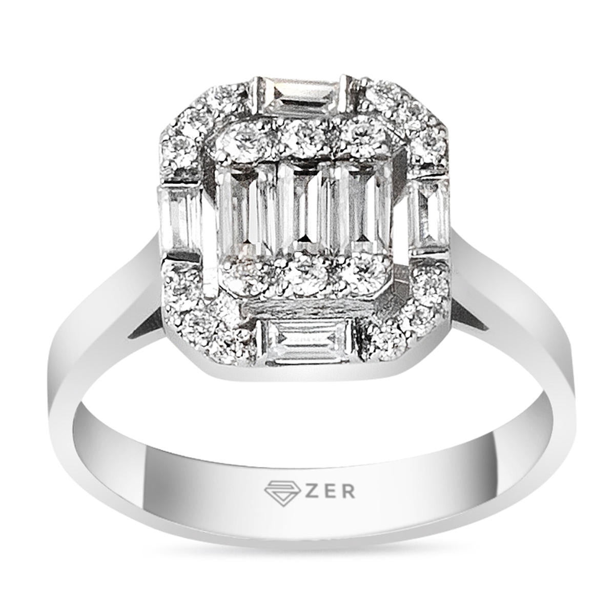 0,47 Carat Baguette Diamond Ring