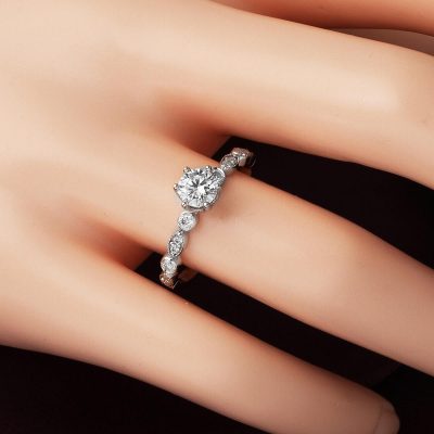 0,38 Karat Tektaş Pırlanta Yüzük - 14K - 1.9g - EZ Gold