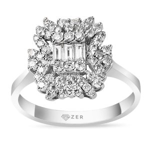 0,45 Carat Baguette Diamant Bague