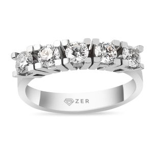 0,50 Carat Cinq Pierres Diamant Bague