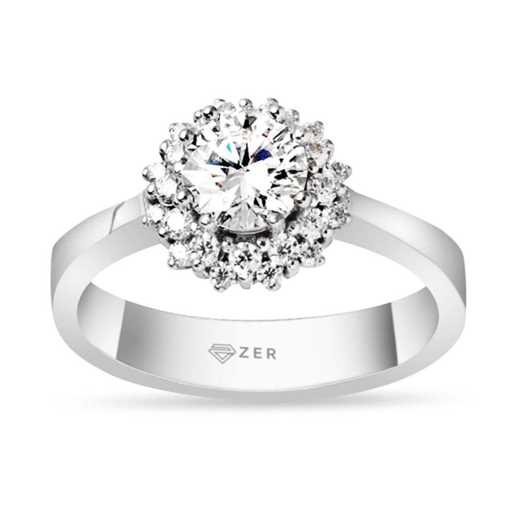 Zer 0,44 Carat Diamant Or Bague
