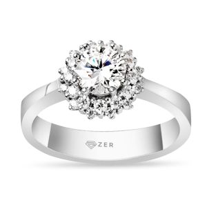 Zer 0,44 Carat Diamond Gold Ring