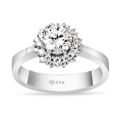 Zer 0,44 Karat Diamond Gold Ring