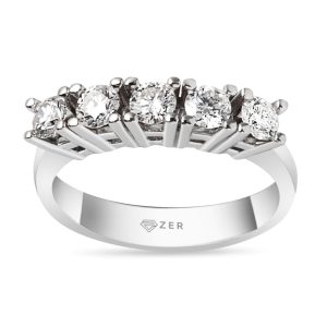 0,50 Carat Five-Stone Diamond Ring