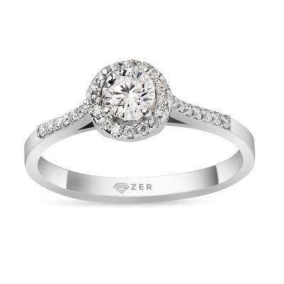 Zer 0,45 Karat Diamond Gold Ring