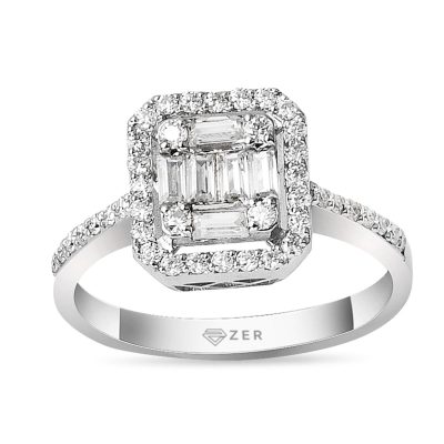 0,55 Carat Baguette Diamant Bague