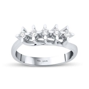 Zer 0,25 Carat Diamond 5 Taş Ring