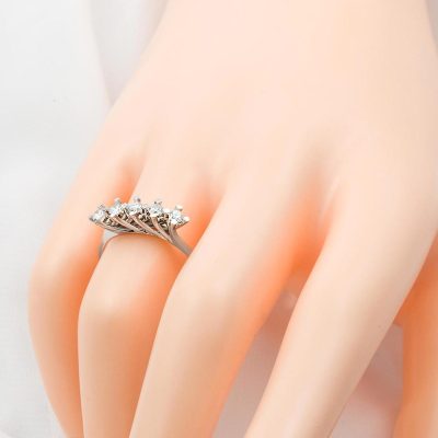 Zer 0,25 Karat Diamond 5 Taş Ring - 14K - 3.2g - EZ Gold