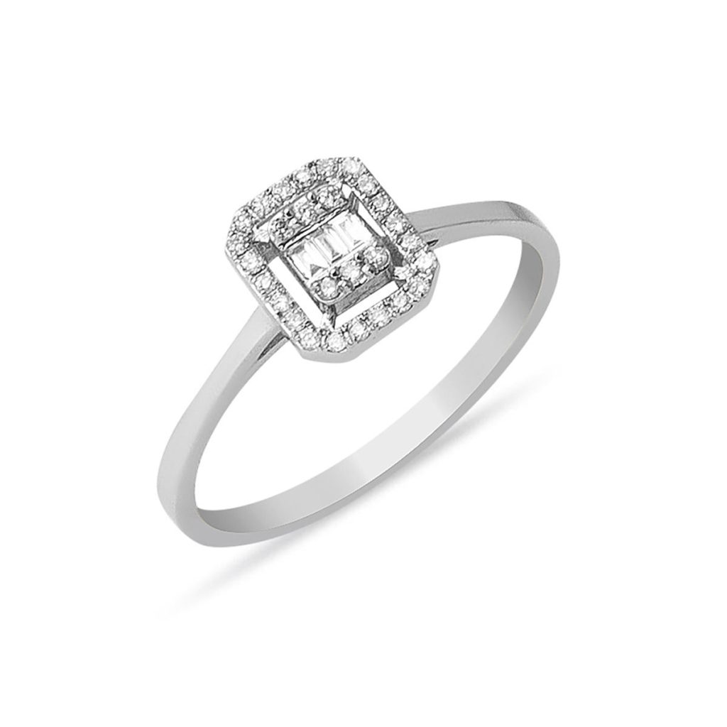 0,13 Carat Baguette Diamond Ring