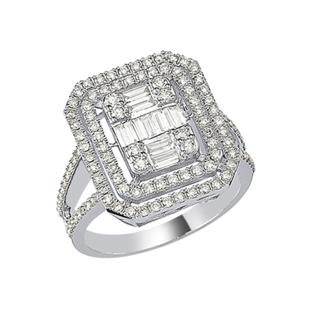 1,02 Carat Baguette Diamond Ring