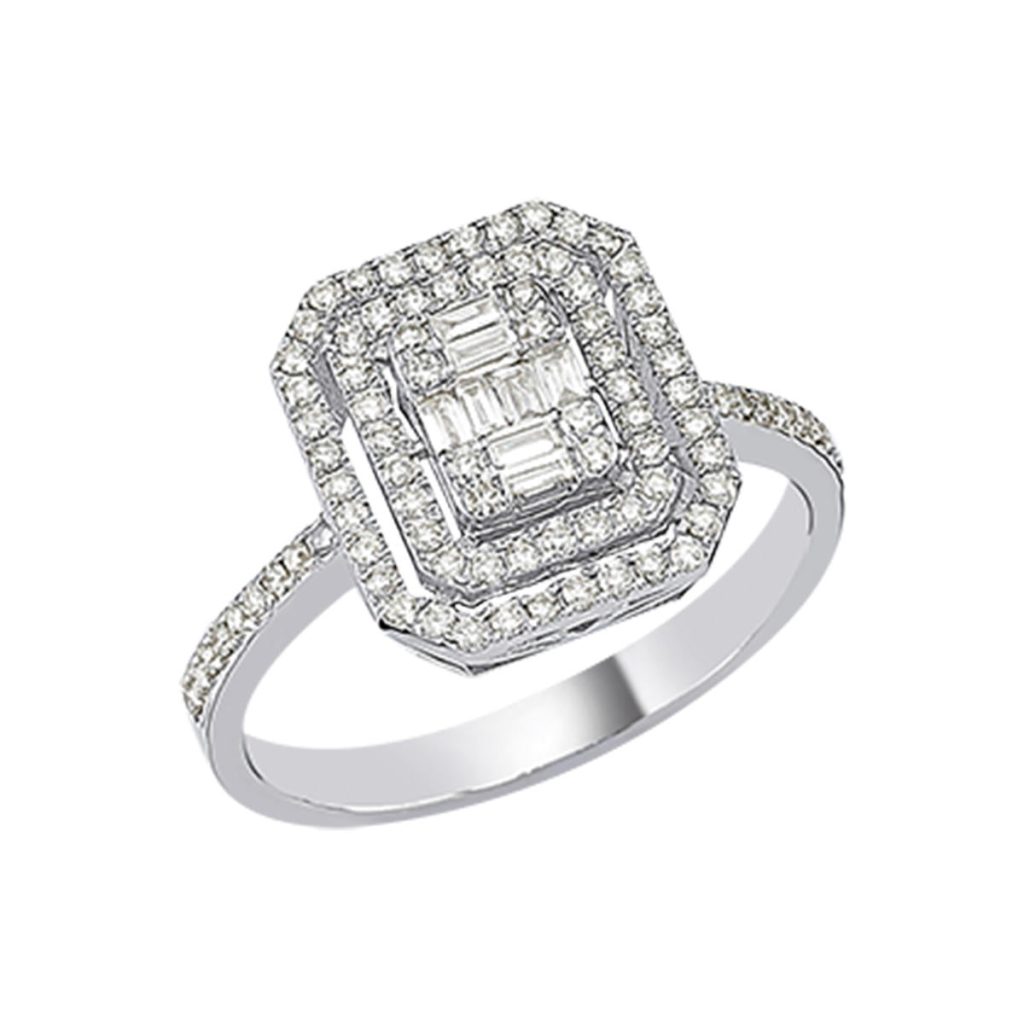0,52 Carat Baguette Diamond Ring