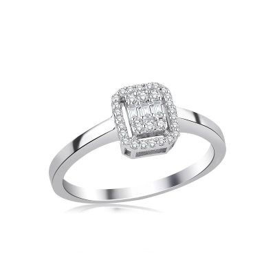 0,23 Carat Baguette Diamant Bague