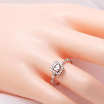 0,19 Karat Baget Pırlanta Yüzük - 14K - 1.48g - EZ Gold