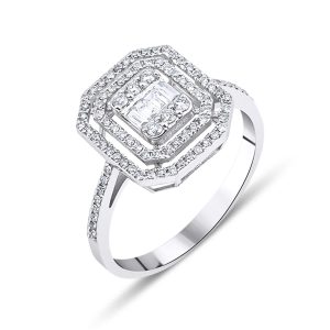 0,47 Carat Baguette Diamant Bague