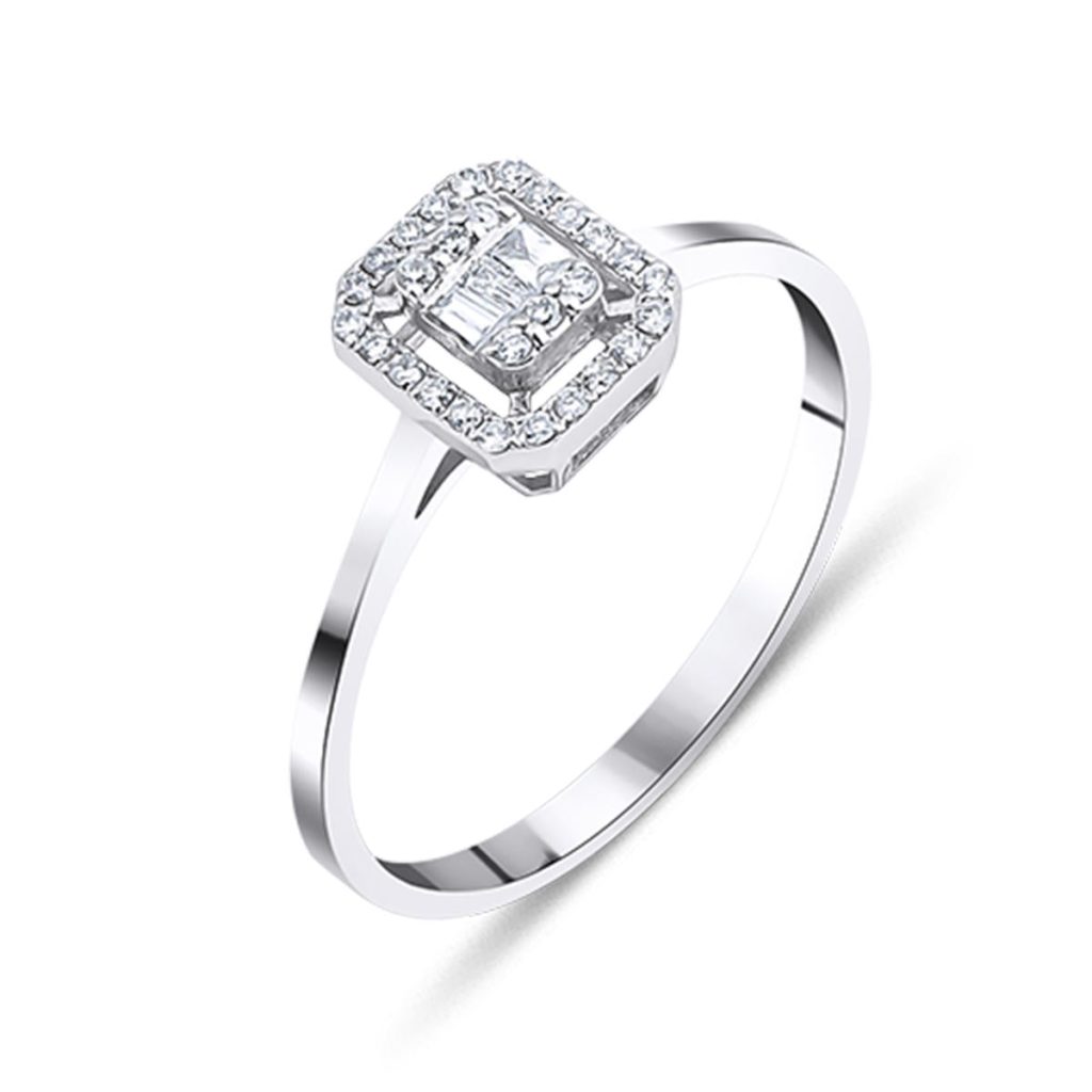 0,14 Carat Baguette Diamond Ring