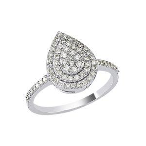 0,52 Carat Drop Diamond Ring