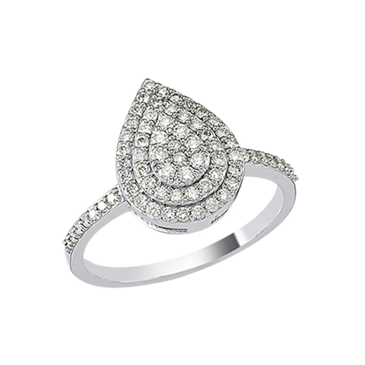0,52 Carat Drop Diamond Ring
