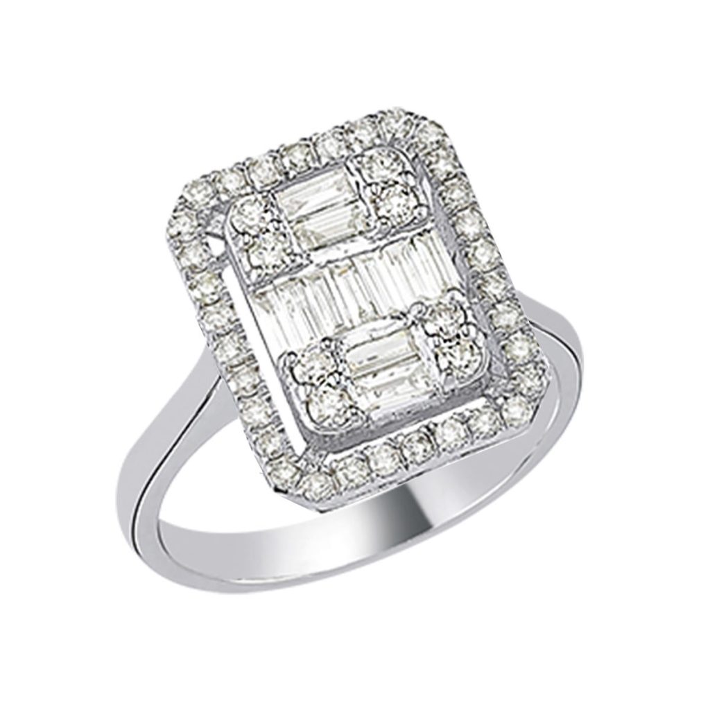 0,35 Carat Baguette Diamond Ring