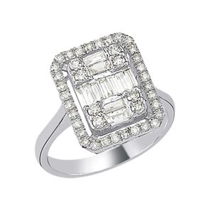 0,35 Carat Baguette Diamant Bague