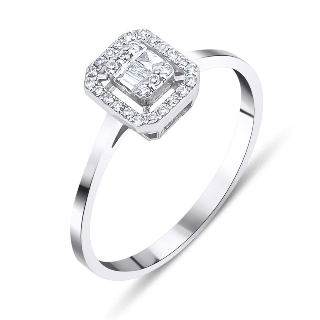 0,14 Carat Baguette Diamond Ring