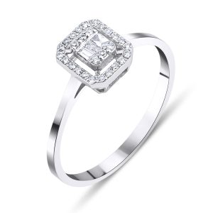 0,14 Carat Baguette Diamond Ring