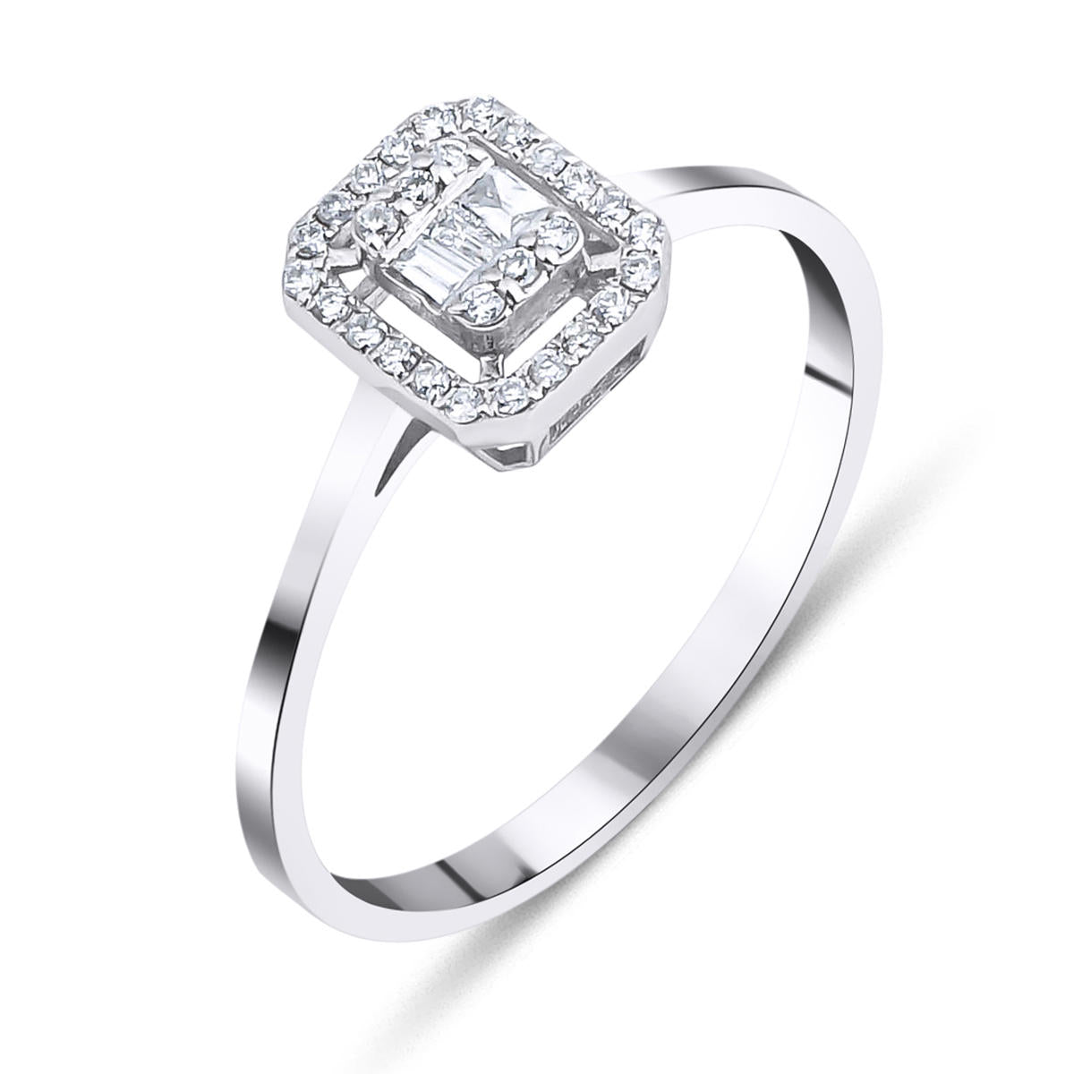 0,14 Carat Baguette Diamond Ring
