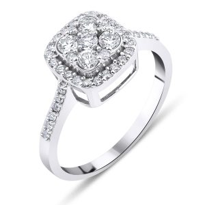0,56 Carat Baguette Diamant Bague