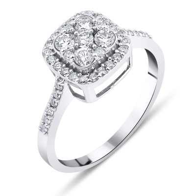0,56 Carat Baguette Diamant Bague