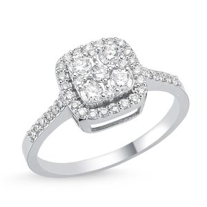0,37 Carat Diamant Baguette Bague