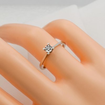 0,03 Karat Tektaş Pırlanta Yüzük - 14K - 2g - EZ Gold