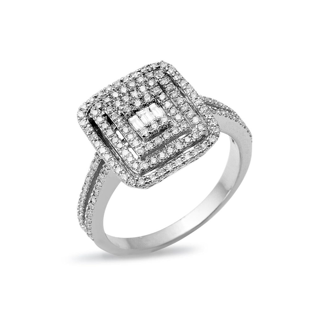 0,65 Carat Baguette Diamond Ring