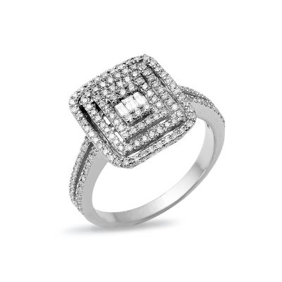 0,65 Carat Baguette Diamant Bague