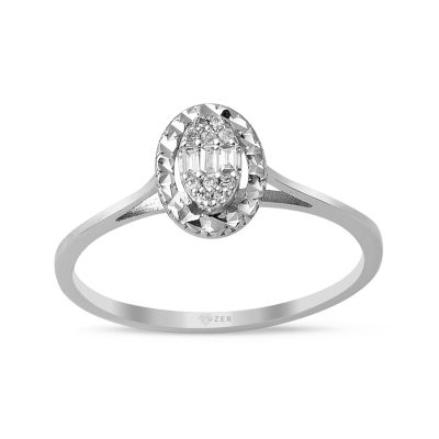 0,10 Carat Baguette Diamant Bague