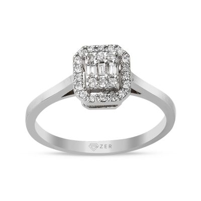 0,20 ct. Baguette Diamant Bague