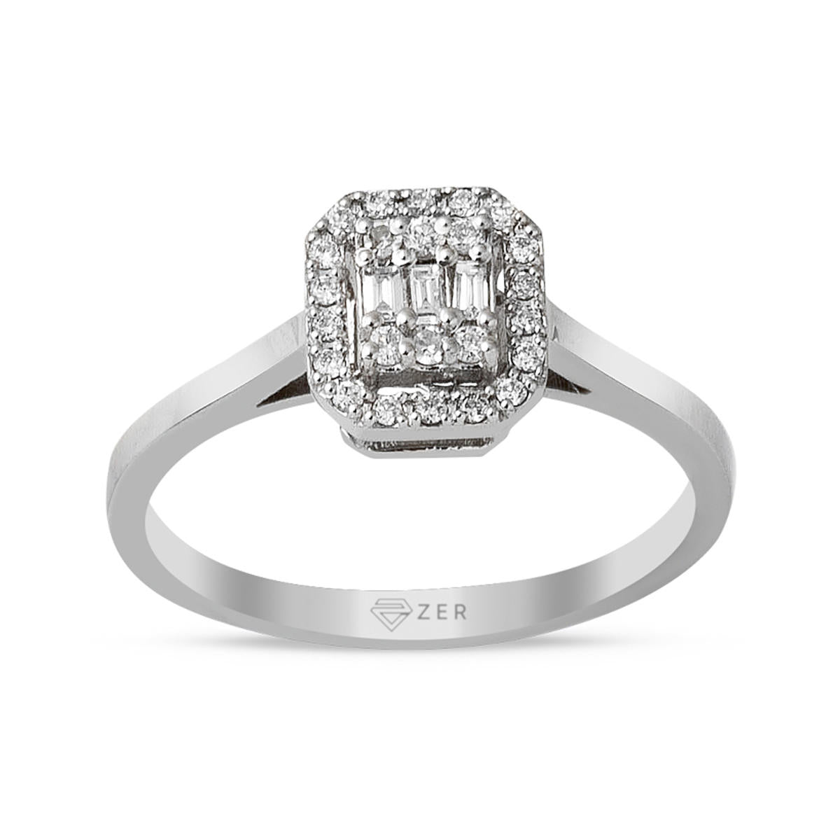 0,20 ct. Baguette Diamant Bague
