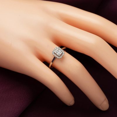 0,20 ct. Baget Pırlanta Yüzük - 14K - 2.19g - EZ Gold