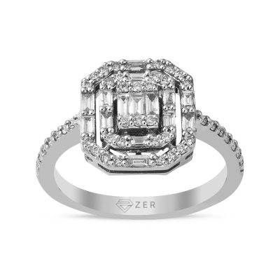 0,71 Carat Baguette Diamant Bague