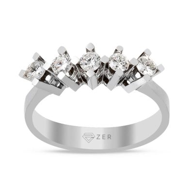 0,30 Karat 5 Taş Diamond Ring