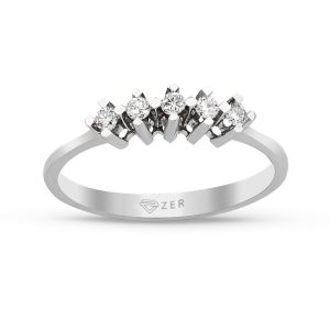 0,17 Carat Diamond Five-Stone Ring