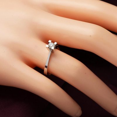 0,35 Karat G Renk Tek Taş  Pırlanta Yüzük - 14K - 2.02g - EZ Gold