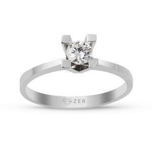 0,23 Carat Solitaire Diamond Gold Ring